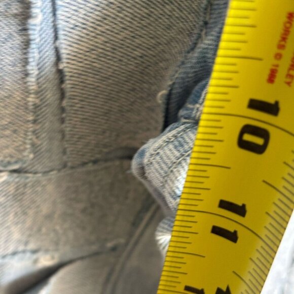 Levis Women Straight Leg High Rise Column Taper Patchwork Jeans Denim Size 25 30 - Picture 3 of 14